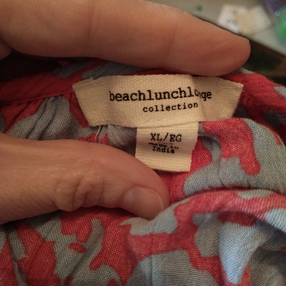 Beach Lunch Lounge dress with shoulder ties Coral Reef - Picture 6 of 6